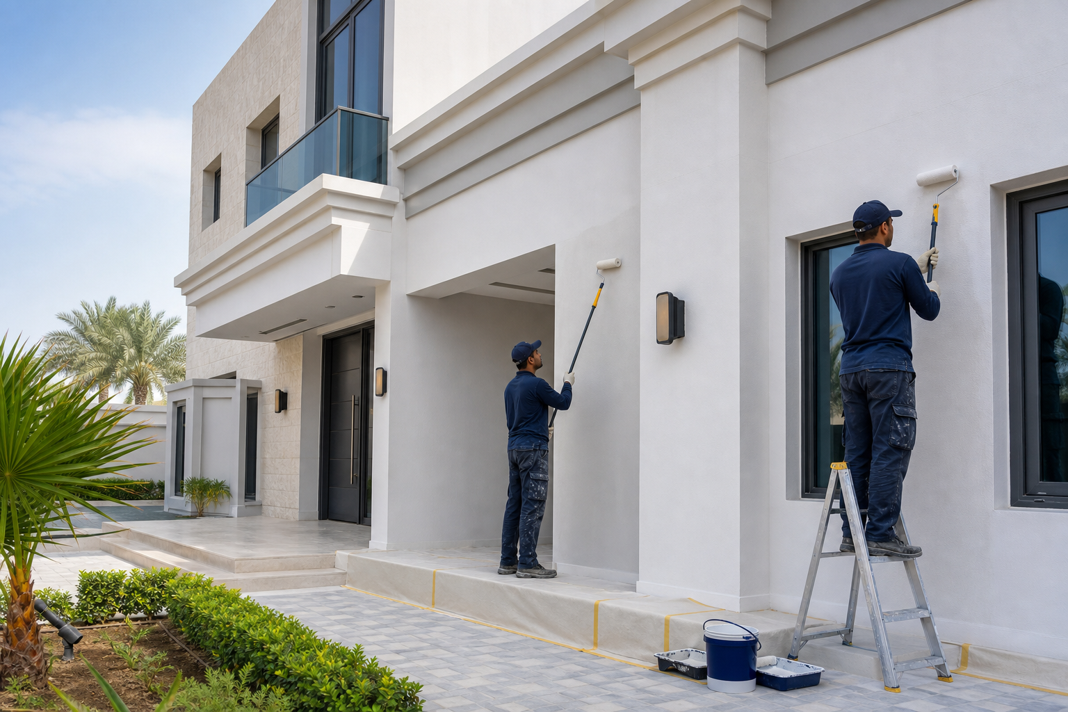 Exterior painting works